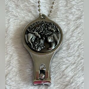 Alaskan Nail Clipper Bottle Opener Metal Keychain NWT